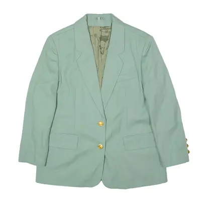 LADY H BY PETER HAHN Blazer Jacket Green Wool 90s Womens UK 16