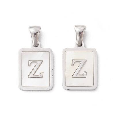 304 Stainless Steel Pave Shell Pendants