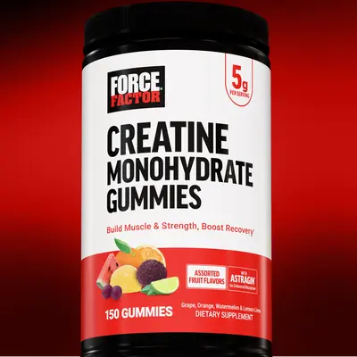 Force Factor Creatine Gummies, Creatine Monohydrate for Muscle Gain, More Strength, and Faster Recovery, Clinically Studied C...