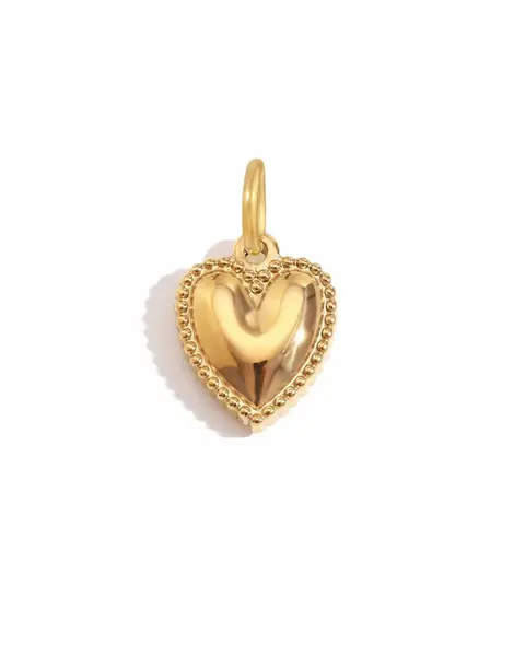 Cute Heart Charm | Metal Color: Gold