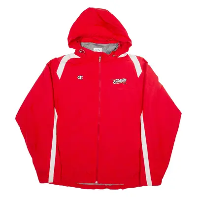 CHAMPION Mesh Lined Bishop Cavaliers Mens Jacket Red USA Hooded XL