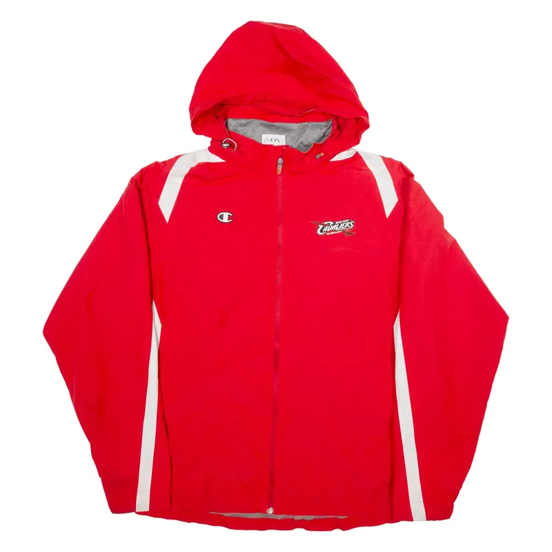 CHAMPION Mesh Lined Bishop Cavaliers Mens Jacket Red USA Hooded XL