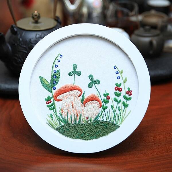 DIY Mushroom Pattern Embroidery Starter Kits