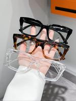 Simple Anti-blue Light Eyeglasses for Everyday Use, Basic Square Frame Fashion Eyeglasses for Women & Men Work Used, Daily Cl...