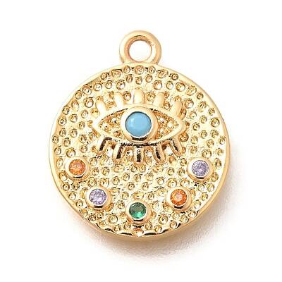 Brass Micro Pave Cubic Zirconia Pendants