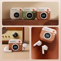 Retro Camera, Wireless Bluetooth Headphones, Noise Cancelling, Semi-In-Ear, Long Battery Life Audio Headset - Traveling Gadge...