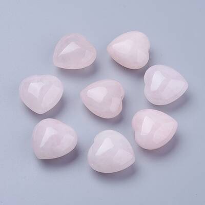 Natural Rose Quartz Heart Love Stones