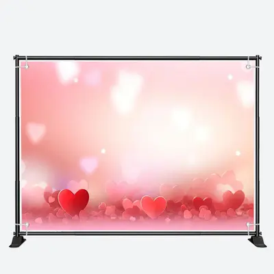 Romantic Red Heart Bokeh Valentines Day Backdrop - Aperturee