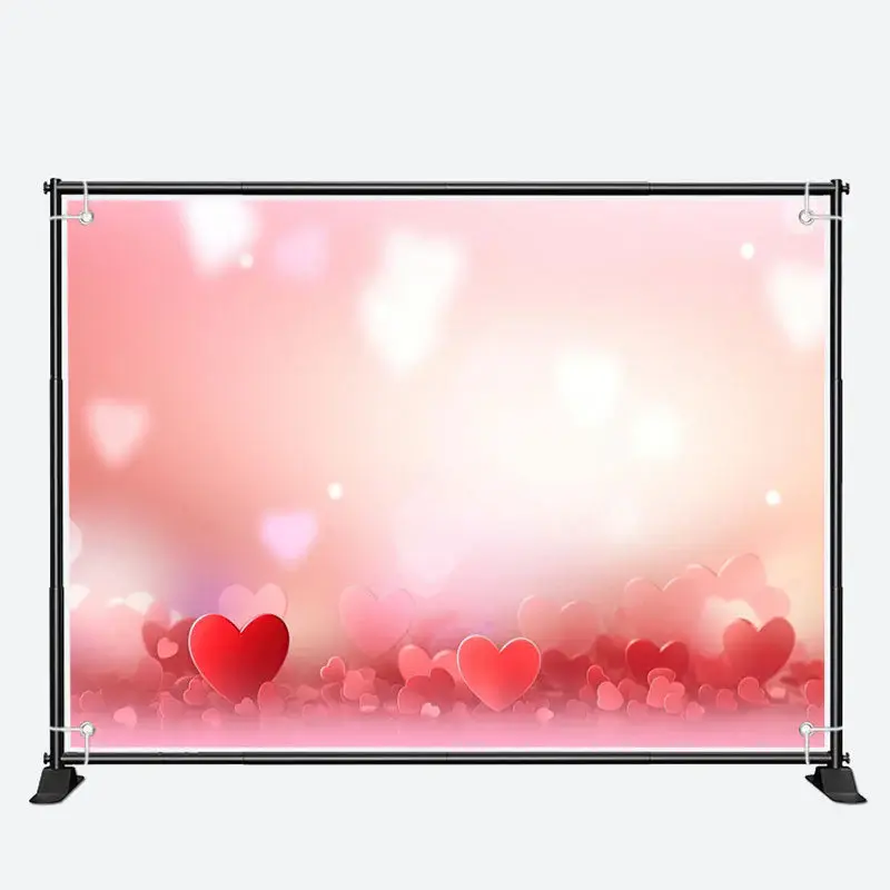 Romantic Red Heart Bokeh Valentines Day Backdrop - Aperturee