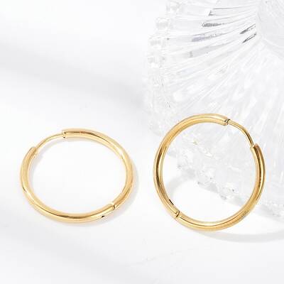 304 Stainless Steel Huggie Hoop Earrings