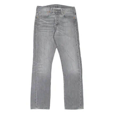 LEVI'S 501 Jeans Mens Grey Regular Straight Stone Wash W31 L32