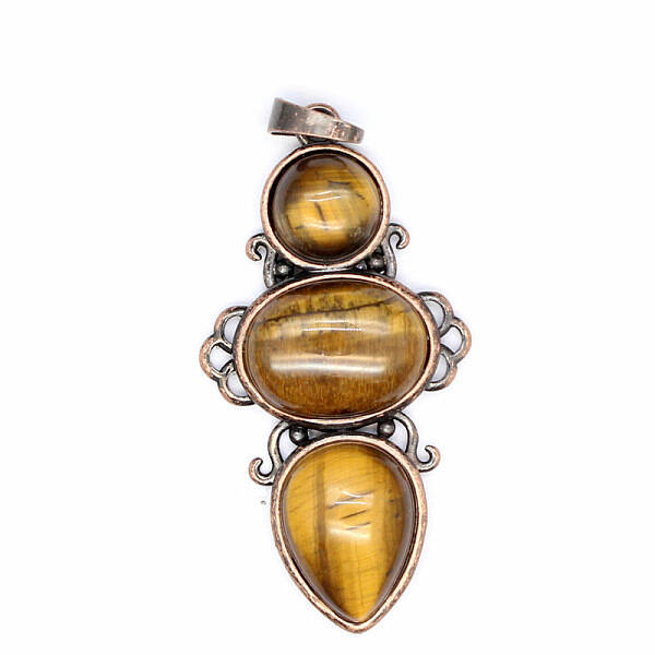 Retro Natural Tiger Eye Pendants