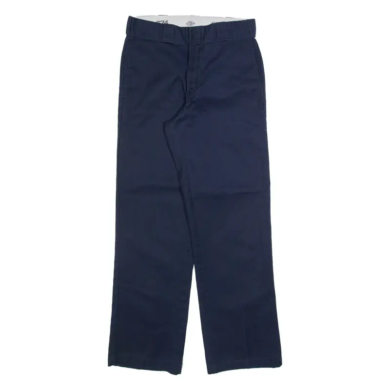 DICKIES 874 Workwear Mens Trousers Blue Regular Straight W29 L30