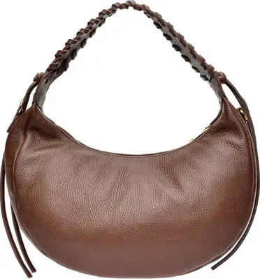 Anna Luchini Borsa A Mano In Pelle Da Donna testa di moro