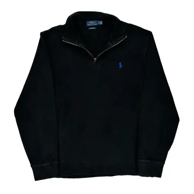 Ralph Lauren 1/4 Zip - Medium Black Cotton