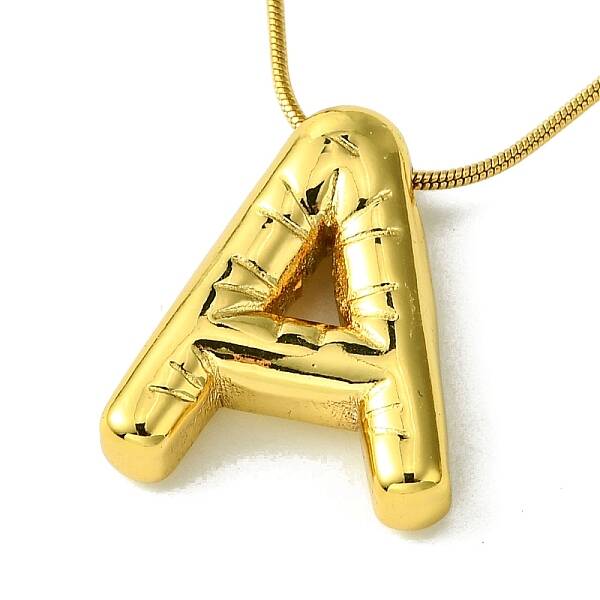 Ion Plating(IP) Initial Letter 304 Stainless Steel Pendant Necklaces