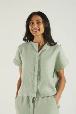 The Daydreams Shirt in Light Olive | Color: Light Olive | Size: 3XL