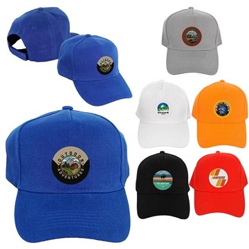 50 Custom Classic Round Emblem Baseball Hat - Adjustable