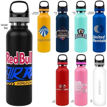 50 Custom Embark Water Bottle & Twist Off Cap with Handle 20 oz - ...