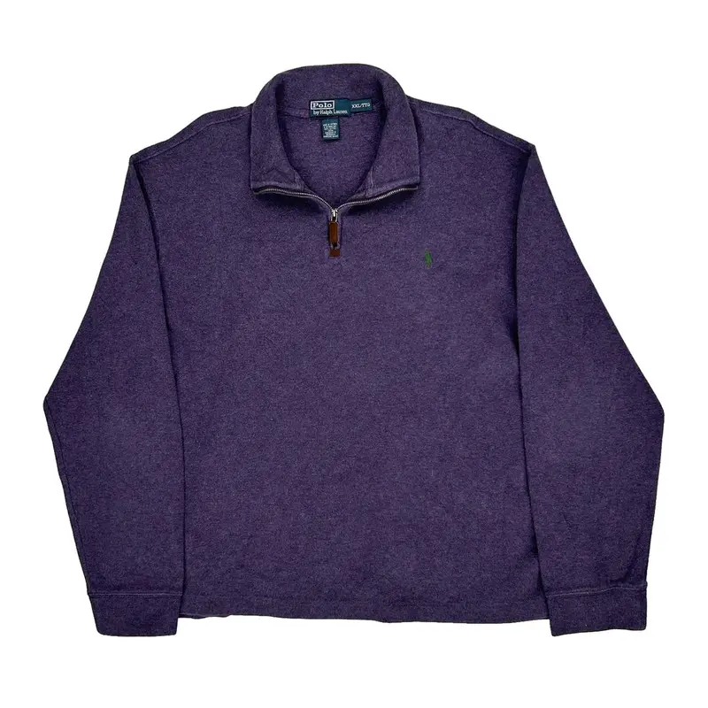 Ralph Lauren 1/4 Zip - 2XL Purple Cotton