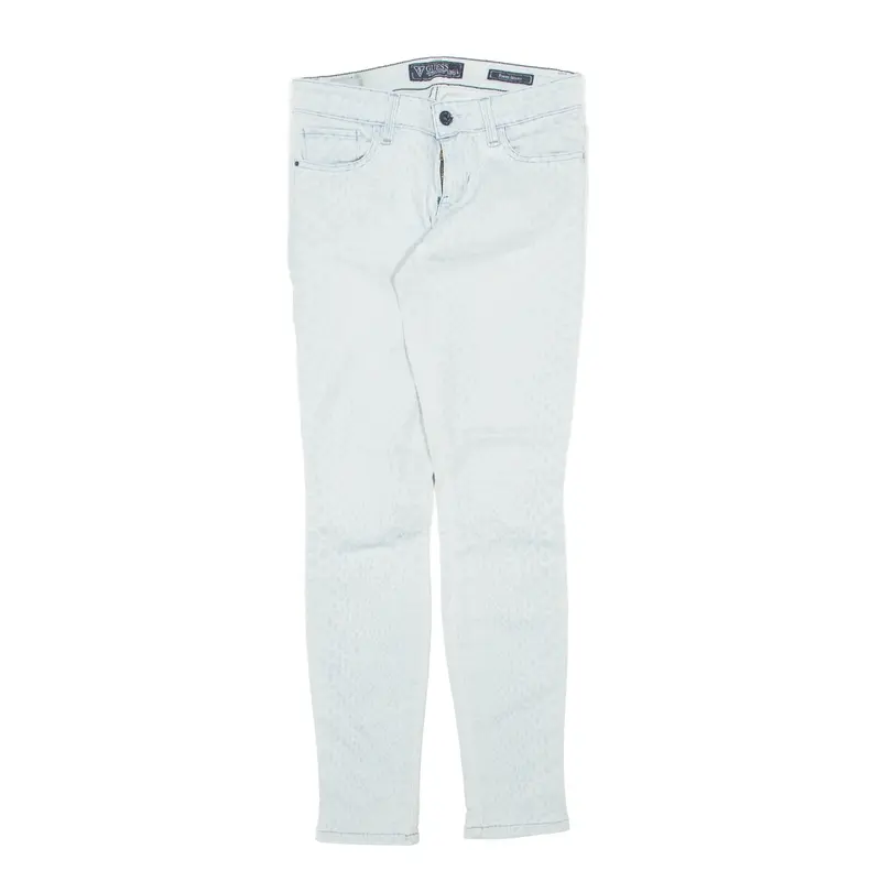 GUESS Cheetah Print Power Blue Jeans W24 L28
