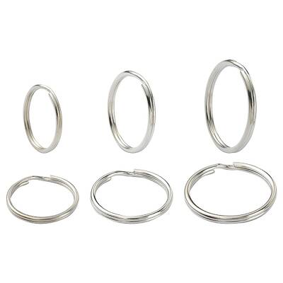 60Pcs 3 Styles Iron Split Key Rings