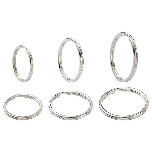 60Pcs 3 Styles Iron Split Key Rings
