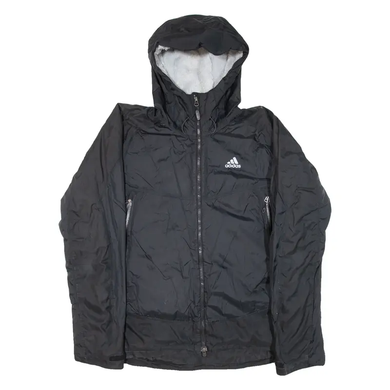 ADIDAS Insulated Mens Jacket Black Nylon Hooded L
