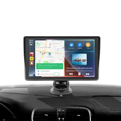 Portable Car Radio Stereo Multimedia Player, 1 Count 7 Inch Car Touch Screen Wireless Adapter, Multimedia Bluetooth-compatib...