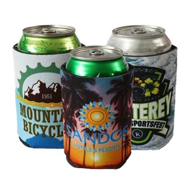 250 Customized Sublimated Can Cooler - Foldable & Insulated