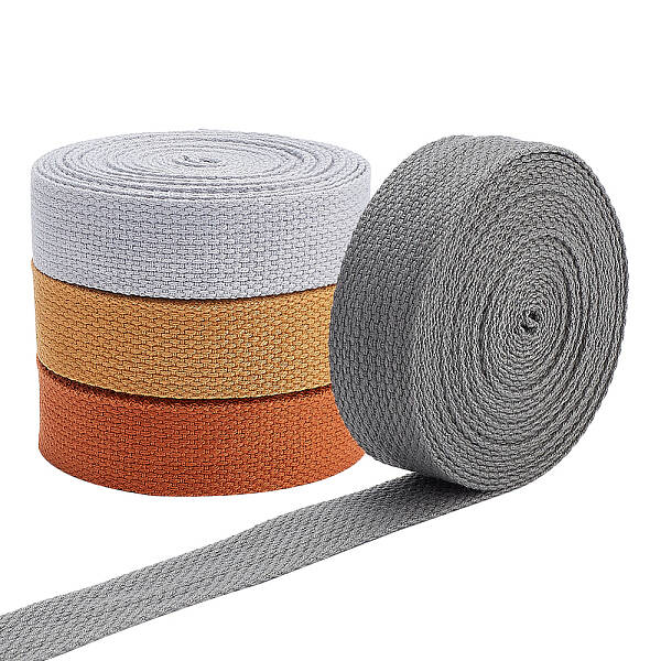 4 Rolls 4 Colors Flat Polyester Cord/Band