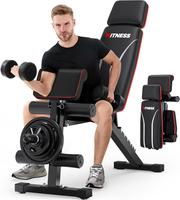FathersDayGift Adjustable Weight Bench, Upgraded 880lbs Workout Bench Press for Home Gym, Foldable Incline Decline Sit up Exe...