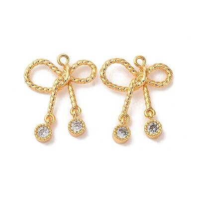 Brass Micro Pave Cubic Zirconia Pendants