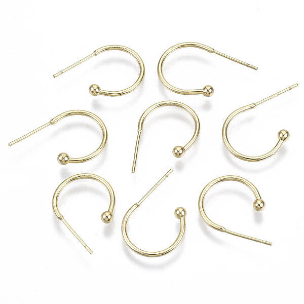 Brass Half Hoop Earrings