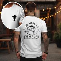 Jesus Made Me a Fishermen svg  Fathers Day svg, fisher of men svg, christian shirt for men, cross fish hook svg, gifts for da...