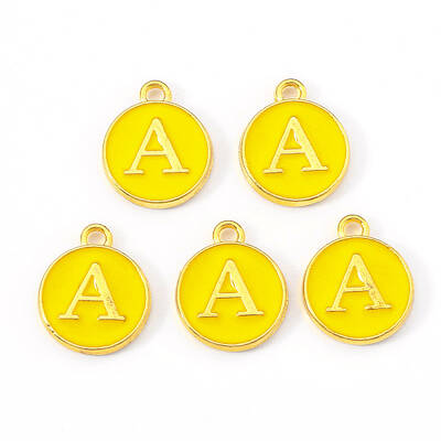 Golden Plated Alloy Enamel Charms