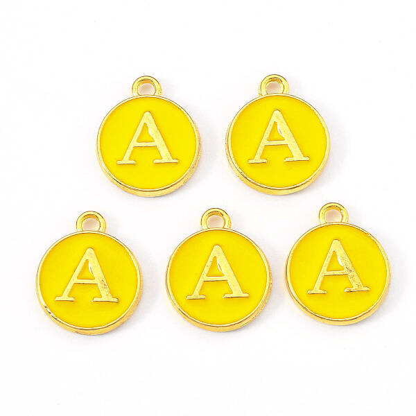 Golden Plated Alloy Enamel Charms