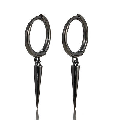 S925 Sterling Silver Cone Rivet Hoop Earrings High-end Ear Jewelry