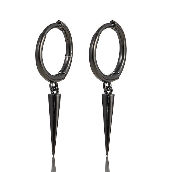 S925 Sterling Silver Cone Rivet Hoop Earrings High-end Ear Jewelry