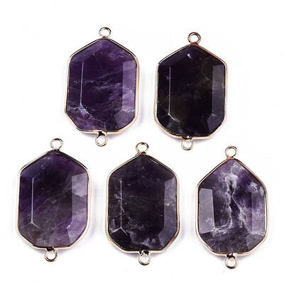 Natural Amethyst Links Connectors