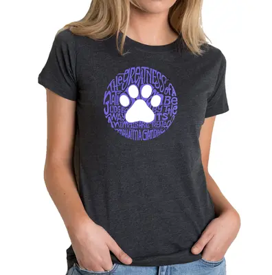 Gandhi's Quote on Animal Treatment - Women's Premium Blend Word Art T-Shirt - Turquoise - Small