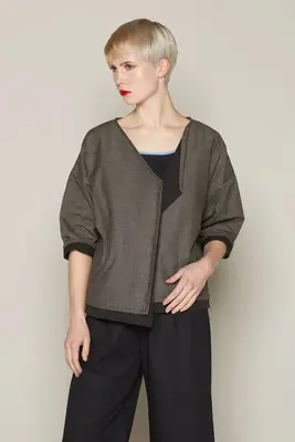 Liza Jacket (Grey & Black) | size: XS