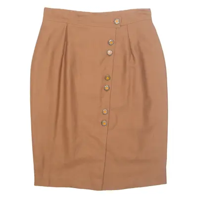 Womens Pencil Skirt Brown Knee Length M