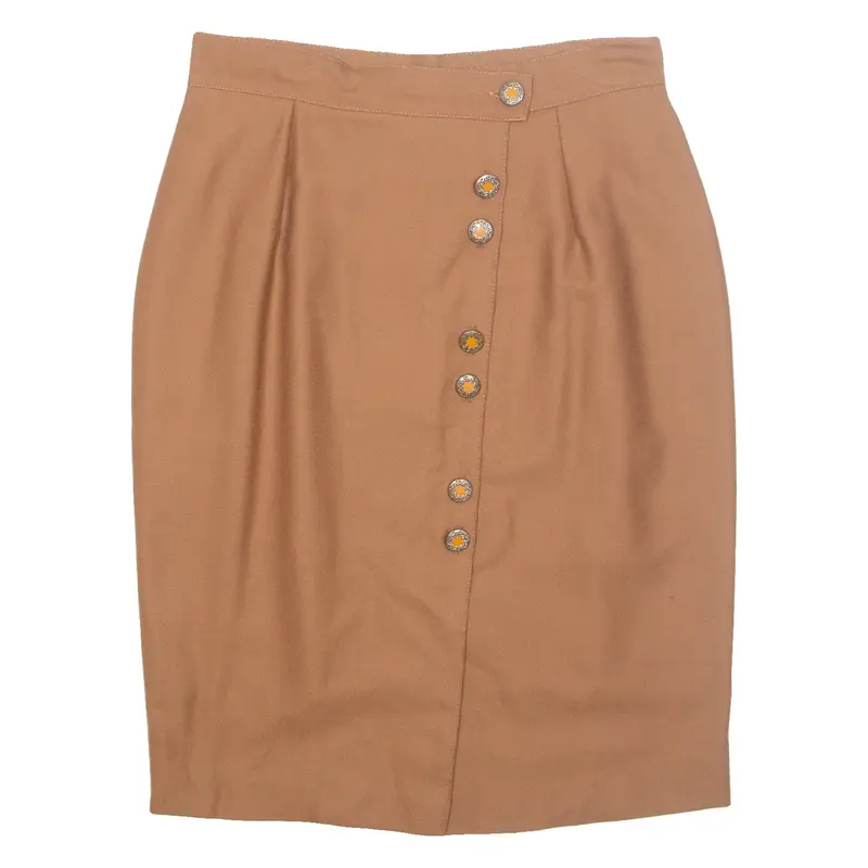 Womens Pencil Skirt Brown Knee Length M