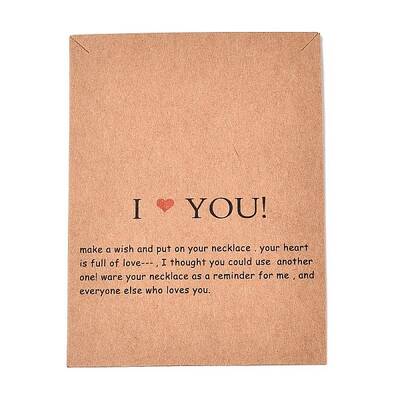 Kraft Paper Necklace Display Cards