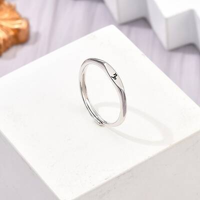 Rhodium Plated 925 Sterling Silver Adjustable Rings