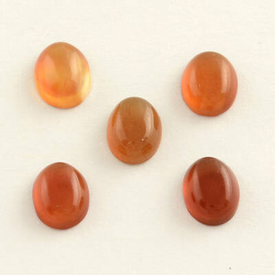 Dyed Natural Brazil Red Agate Oval Cabochons