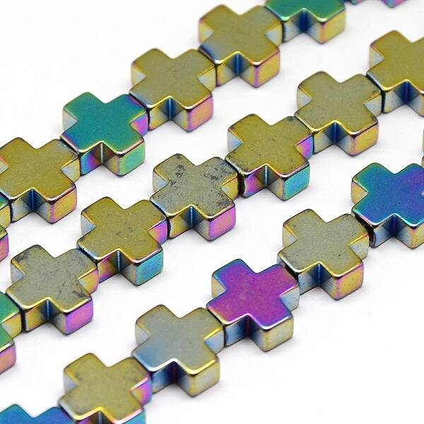 Electroplate Non-magnetic Synthetic Hematite Beads Strands