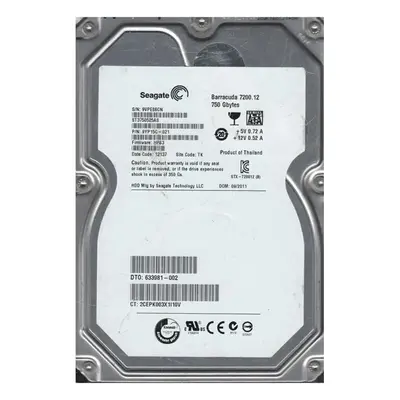 633981-002 HP 750GB 6Gb/s SATA 7200 3.5-inch 32MB Hard Drive