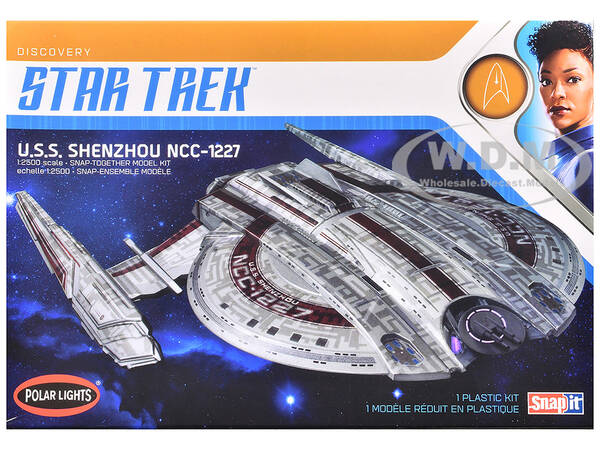 Skill 2 Snap Model Kit U.S.S. Shenzhou NCC-1227 Spacecraft Star Trek: Discovery (2017-2024) TV Series 1/2500 Scale Model by...